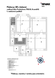 Půdroys 1.NP - s kótami - Prodej domu 244 m², Kroměříž