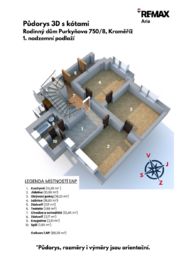 Půdorys 1.NP - Prodej domu 244 m², Kroměříž