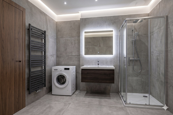 vizualizace koupelny 2NP - Prodej domu 316 m², Praha 9 - Horní Počernice