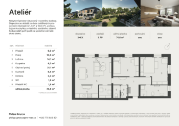 Prodej bytu 3+kk v osobním vlastnictví 75 m², Praha 5 - Zbraslav