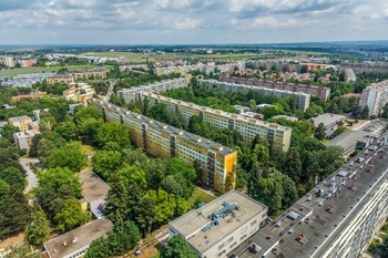 Dron - pohled na okolí - Prodej bytu 3+kk v osobním vlastnictví 52 m², Praha 9 - Střížkov