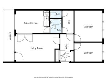 Plánek bytu - Prodej bytu 3+kk v osobním vlastnictví 52 m², Praha 9 - Střížkov