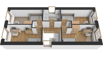 Půdorys - patro - Prodej domu 110 m², Hradec Králové