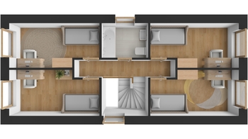 Půdorys - patro - Prodej domu 110 m², Hradec Králové
