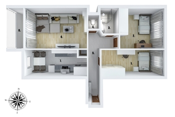 Prodej bytu 3+1 v osobním vlastnictví 73 m², Praha 4 - Chodov