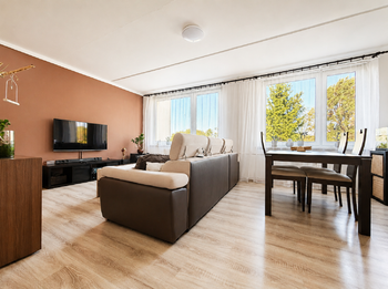 obývací pokoj - Prodej bytu 3+1 v osobním vlastnictví 76 m², Úštěk