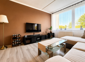 obývací pokoj - Prodej bytu 3+1 v osobním vlastnictví 76 m², Úštěk