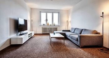 Pokoj s vizualizací po modernizaci. - Prodej bytu 2+1 v osobním vlastnictví 65 m², Aš