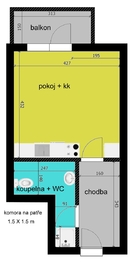 Pronájem bytu 1+kk v osobním vlastnictví 32 m², Poděbrady