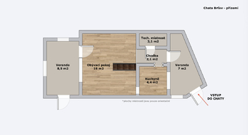 Prodej chaty / chalupy 41 m², Brťov-Jeneč