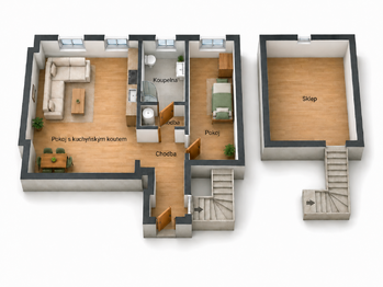 Prodej bytu 2+kk v osobním vlastnictví 58 m², Unhošť