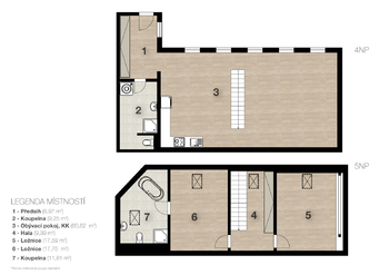 Pronájem bytu 3+kk v osobním vlastnictví 144 m², Praha 1 - Nové Město