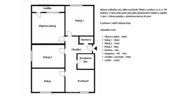 Prodej bytu 4+1 v osobním vlastnictví 78 m², Jirkov
