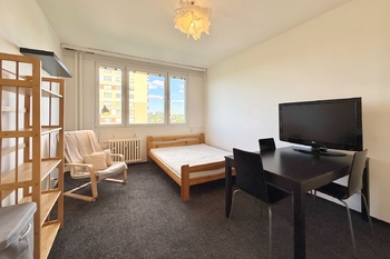 pohled k oknu 1 - Pronájem bytu 1+kk v osobním vlastnictví 28 m², Praha 4 - Braník 