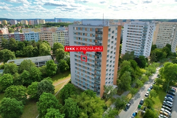 pohled od lesa - Pronájem bytu 1+kk v osobním vlastnictví 28 m², Praha 4 - Braník