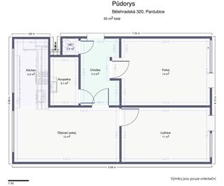 Prodej bytu 3+kk v osobním vlastnictví 55 m², Pardubice
