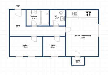 Pronájem bytu 3+kk v osobním vlastnictví 60 m², Benešov