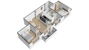 Půdorys - Prodej bytu 3+1 v osobním vlastnictví 71 m², České Budějovice