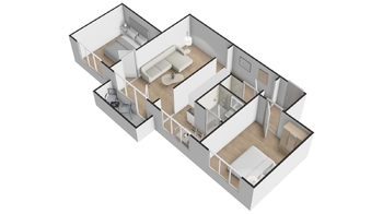 Půdorys - Prodej bytu 3+1 v osobním vlastnictví 71 m², České Budějovice