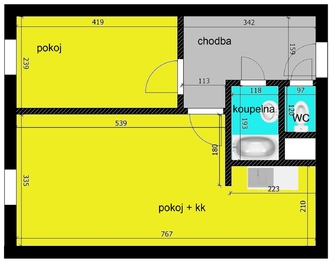 Prodej bytu 2+kk v osobním vlastnictví 42 m², Kolín