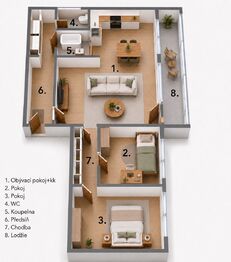 Prodej bytu 3+1 v osobním vlastnictví 63 m², Praha 8 - Karlín