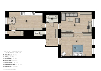 Pronájem bytu 2+1 v osobním vlastnictví 80 m², Praha 2 - Vinohrady