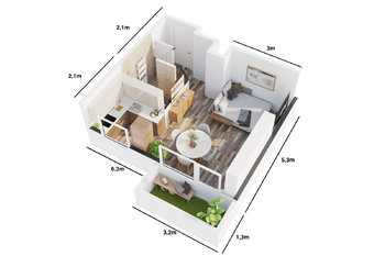 Prodej bytu 1+kk v osobním vlastnictví 37 m², Ivančice