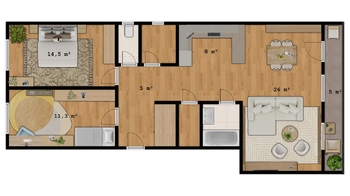 Pronájem bytu 3+kk v družstevním vlastnictví 74 m², Hradec Králové