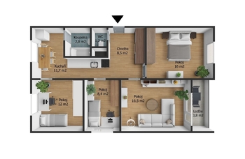 Prodej bytu 4+1 v osobním vlastnictví 80 m², Aš