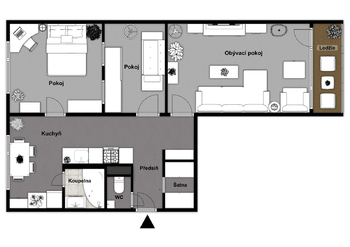 Prodej bytu 2+1 v družstevním vlastnictví 63 m², Chomutov