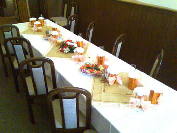 salonek - slavnostní tabule - Pronájem restaurace 374 m², Slavonice