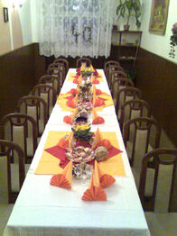 salonek - slavnostní tabule - Pronájem restaurace 374 m², Slavonice