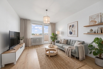 VIZUALIZACE OBÝVACÍ POKOJ - Prodej bytu 2+kk v osobním vlastnictví 40 m², Mladá Boleslav