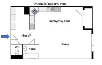 Pronájem bytu 1+kk v osobním vlastnictví 38 m², Praha 4 - Háje