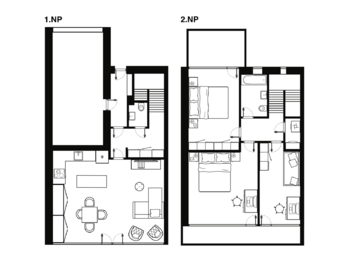 plánek domu  - Prodej domu 96 m², Mníšek pod Brdy