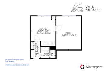 Prodej bytu 1+1 v osobním vlastnictví 33 m², Ústí nad Labem