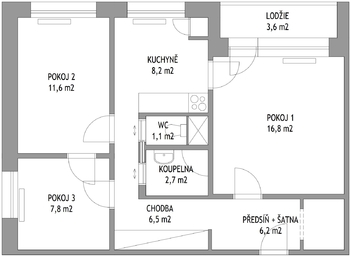 Prodej bytu 3+1 v osobním vlastnictví 61 m², Přerov