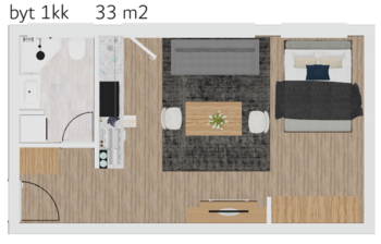 Prodej bytu 1+kk v osobním vlastnictví 33 m², Kyjov