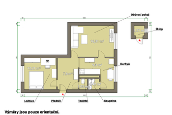 Pronájem bytu 2+1 v osobním vlastnictví 48 m², Kaznějov