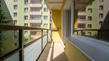 Balkón - Prodej bytu 2+kk v osobním vlastnictví 44 m², Brno