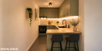 VIZUALIZACE - Prodej bytu 2+kk v osobním vlastnictví 44 m², Brno
