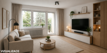 VIZUALIZACE - Prodej bytu 2+kk v osobním vlastnictví 44 m², Brno