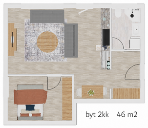 Prodej bytu 2+kk v osobním vlastnictví 46 m², Kyjov