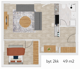 Prodej bytu 2+kk v osobním vlastnictví 49 m², Kyjov