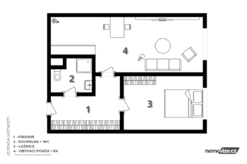 Prodej bytu 2+kk v osobním vlastnictví 43 m², Praha 4 - Chodov