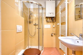 Koupelna s WC - Prodej bytu 3+kk v osobním vlastnictví 61 m², Praha 3 - Žižkov