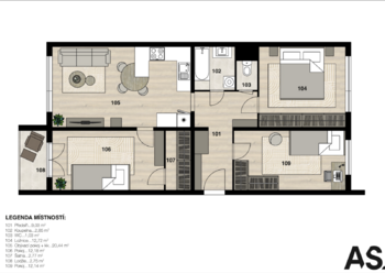 Prodej bytu 4+kk v osobním vlastnictví 73 m², Praha 9 - Černý Most