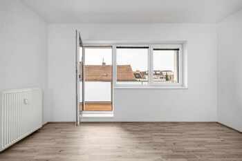 obývací pokoj s kuchyní - Prodej bytu 2+kk v osobním vlastnictví 50 m², České Budějovice