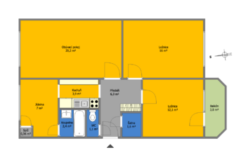 Prodej bytu 3+1 v osobním vlastnictví 73 m², Ivančice