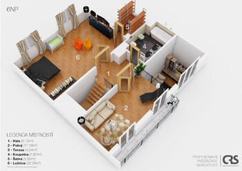 Pronájem bytu 5+kk v osobním vlastnictví 167 m², Praha 5 - Smíchov